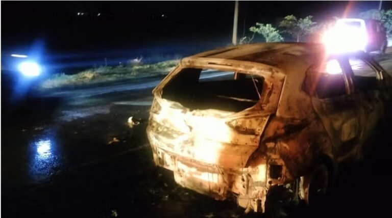 burnig car in sonipat