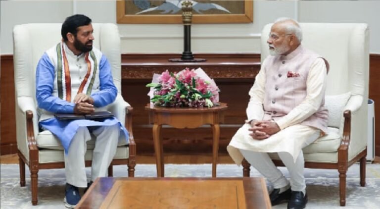 nayab singh saini meeting with pm modi