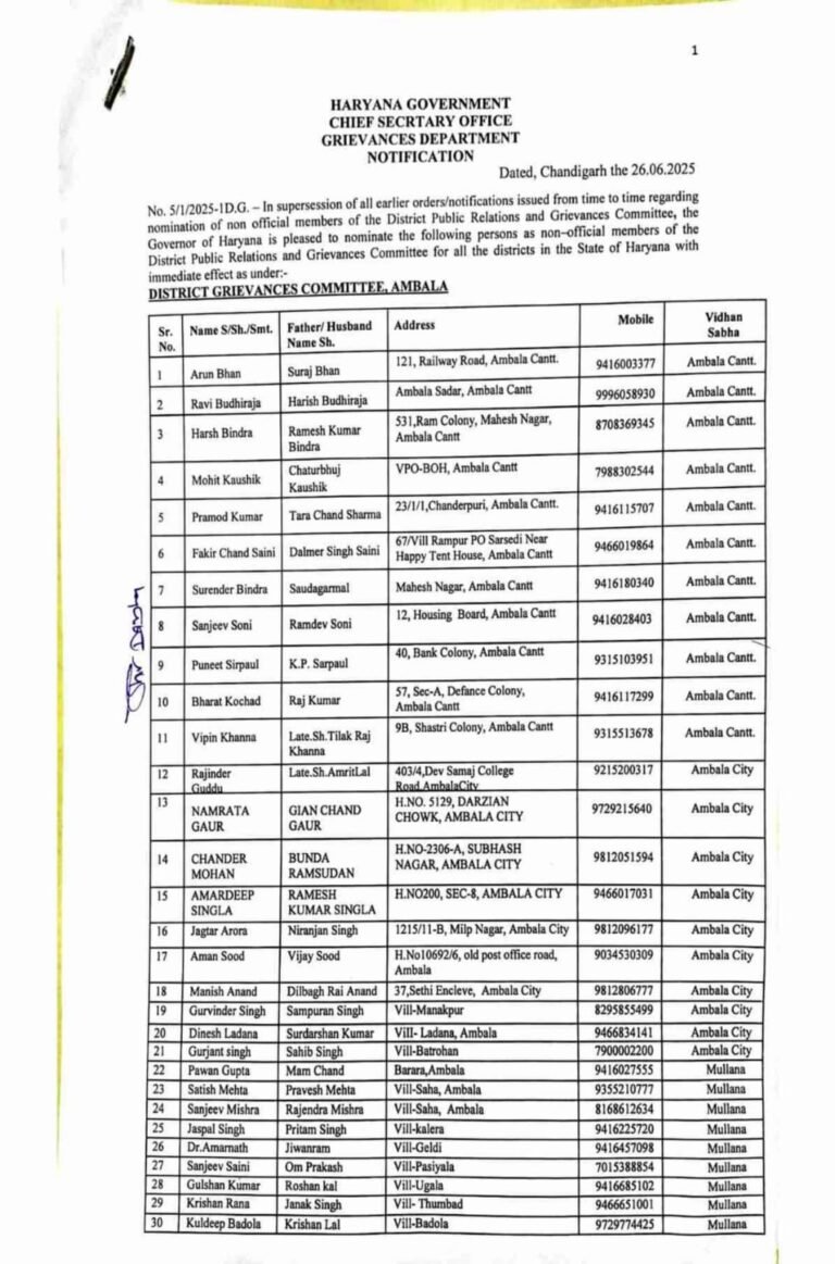 Grub list 26 june 2025 page 1